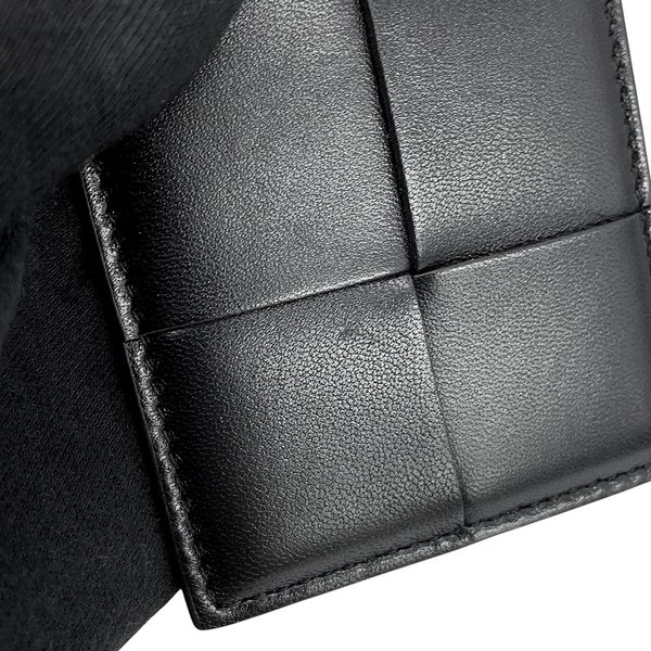 ボッテガヴェネタ カードケース カセット バッジホルダー ラムスキン 701460 BOTTEGA VENETA 黒 定期入れ
