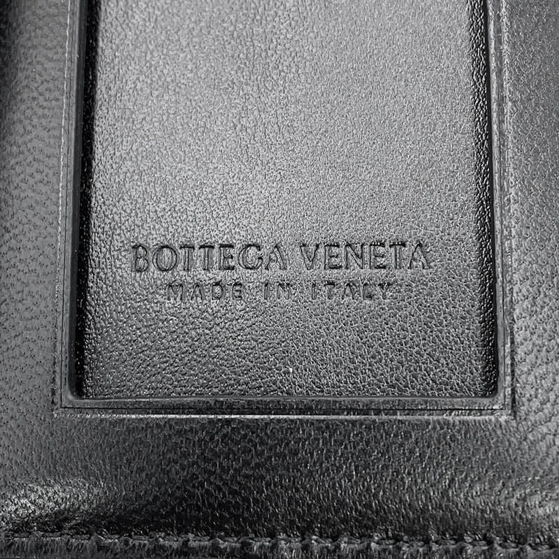 ボッテガヴェネタ カードケース カセット バッジホルダー ラムスキン 701460 BOTTEGA VENETA 黒 定期入れ