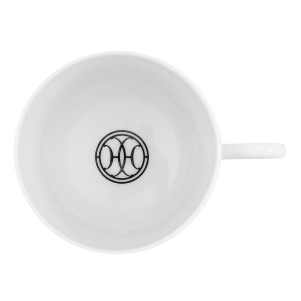 エルメス ティーカップ ティーカップ & ソーサー Hデコ 2客セット HERMES 食器 ペア 白 黒