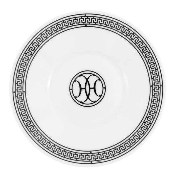 エルメス ティーカップ ティーカップ & ソーサー Hデコ 2客セット HERMES 食器 ペア 白 黒