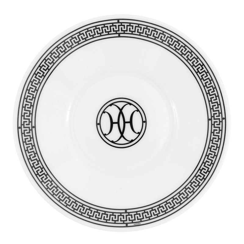エルメス ティーカップ ティーカップ & ソーサー Hデコ 2客セット HERMES 食器 ペア 白 黒