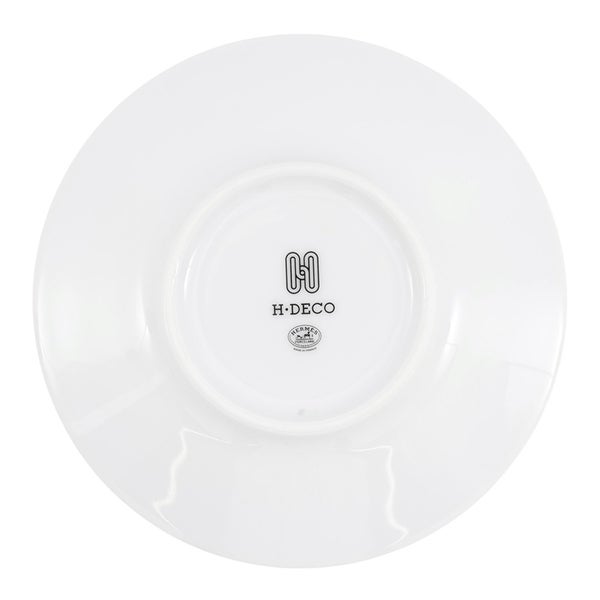 エルメス ティーカップ ティーカップ & ソーサー Hデコ 2客セット HERMES 食器 ペア 白 黒