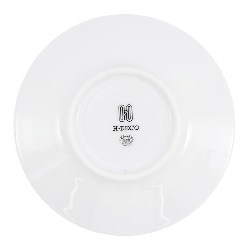 エルメス ティーカップ ティーカップ & ソーサー Hデコ 2客セット HERMES 食器 ペア 白 黒