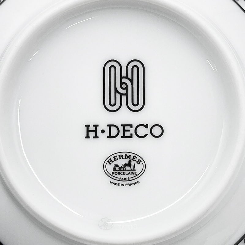 エルメス ボウル Hデコ 2個セット HERMES 陶器 白 黒