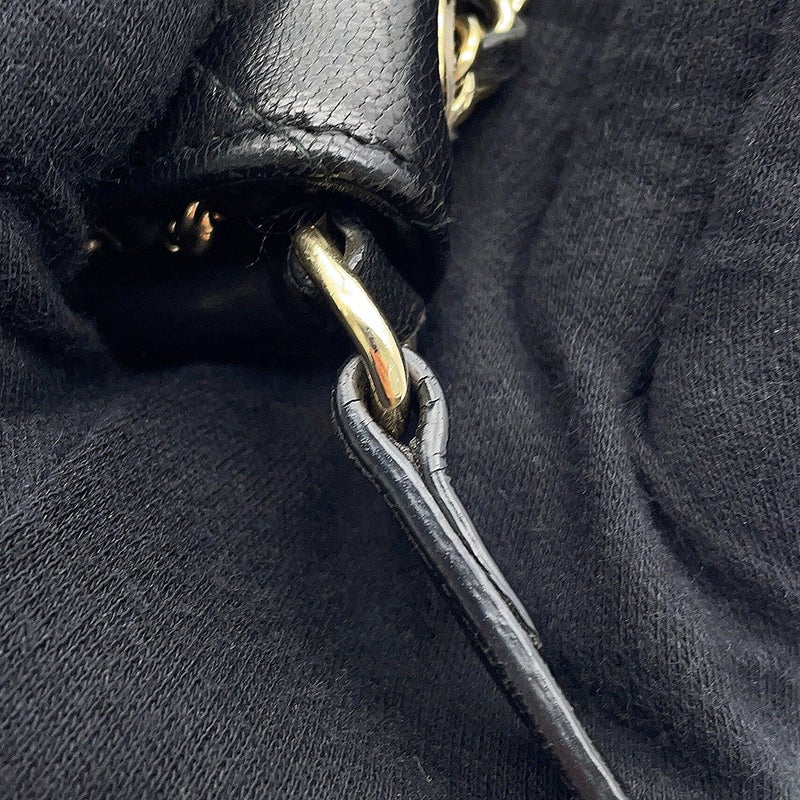 シャネル チェーンフォンケース マトラッセ ココマーク ラムスキン CHANEL バッグ 黒