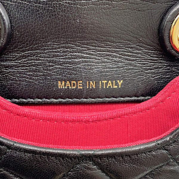 シャネル チェーンフォンケース マトラッセ ココマーク ラムスキン CHANEL バッグ 黒