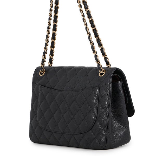 シャネル チェーンショルダーバッグ マトラッセ30 ココマーク デカマト キャビアスキン A58600 CHANEL 黒