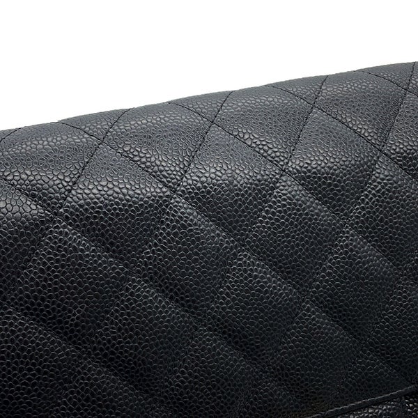 シャネル チェーンショルダーバッグ マトラッセ30 ココマーク デカマト キャビアスキン A58600 CHANEL 黒