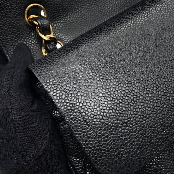 シャネル チェーンショルダーバッグ マトラッセ30 ココマーク デカマト キャビアスキン A58600 CHANEL 黒