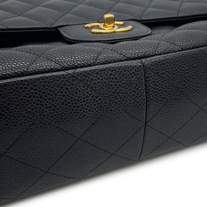 シャネル チェーンショルダーバッグ マトラッセ30 ココマーク デカマト キャビアスキン A58600 CHANEL 黒