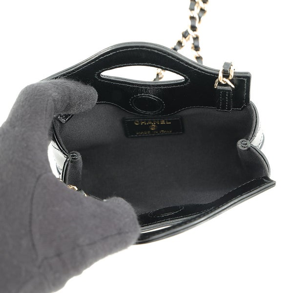 シャネル チェーンショルダーバッグ ココマーク マトラッセ ラムスキン AP3875 CHANEL チェーンクラッチ 黒