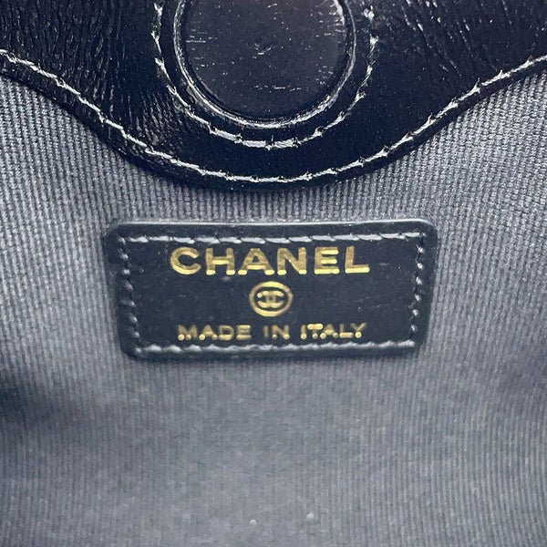 シャネル チェーンショルダーバッグ ココマーク マトラッセ ラムスキン AP3875 CHANEL チェーンクラッチ 黒