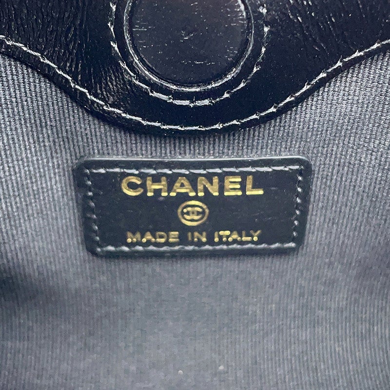 シャネル チェーンショルダーバッグ ココマーク マトラッセ ラムスキン AP3875 CHANEL チェーンクラッチ 黒
