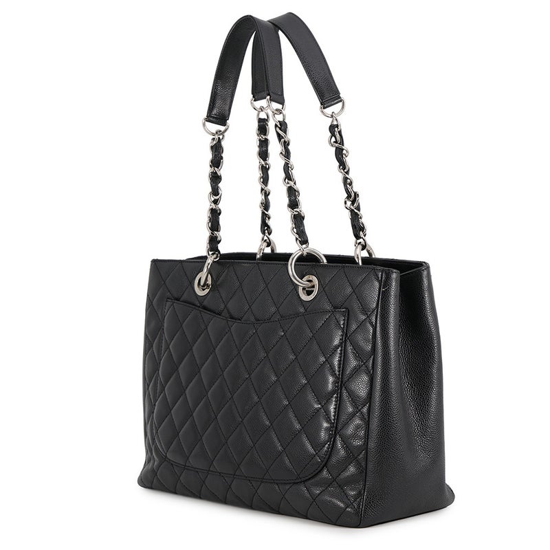 シャネル チェーントートバッグ ココマーク マトラッセ GST キャビアスキン A50995 CHANEL ショルダーバッグ 黒