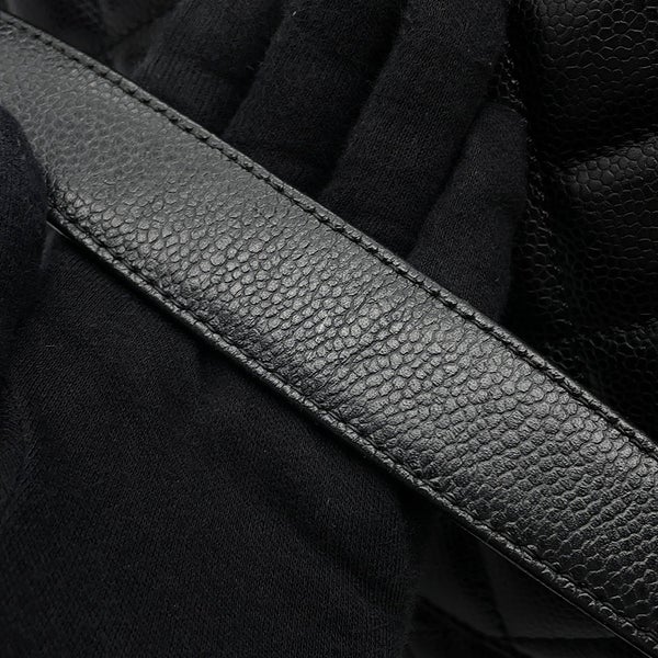 シャネル チェーントートバッグ ココマーク マトラッセ GST キャビアスキン A50995 CHANEL ショルダーバッグ 黒