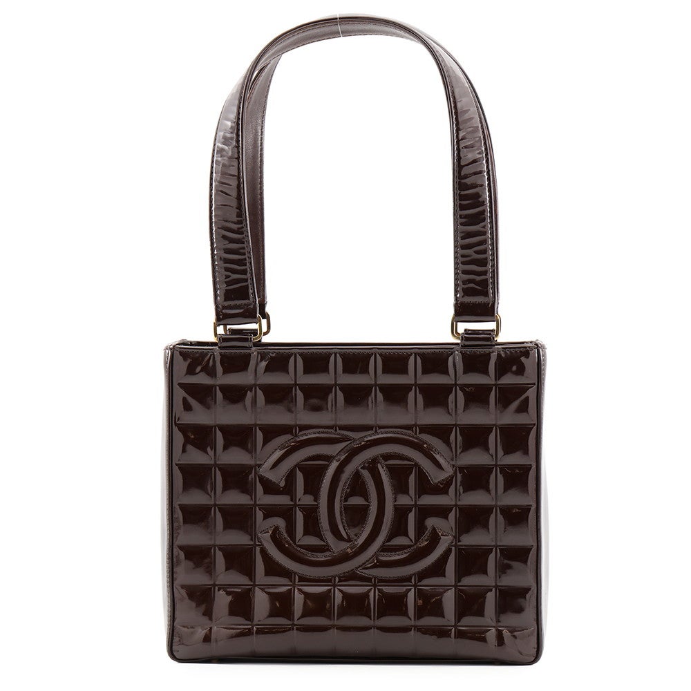 シャネル トートバッグ ココマーク チョコバー パテント CHANEL | 中古