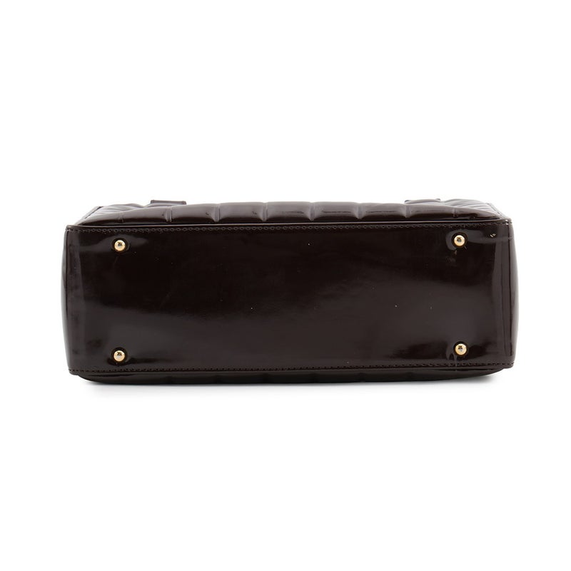 シャネル トートバッグ ココマーク チョコバー パテント CHANEL