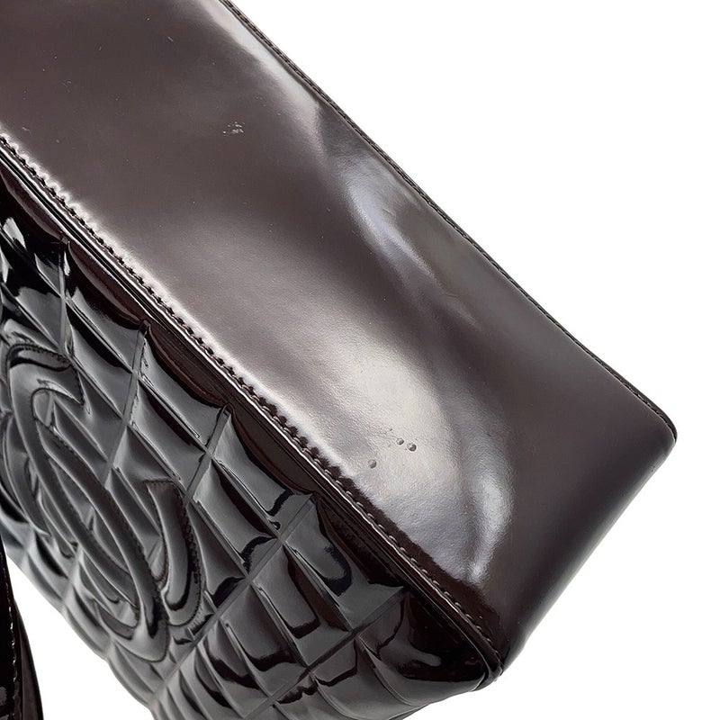 シャネル トートバッグ ココマーク チョコバー パテント CHANEL