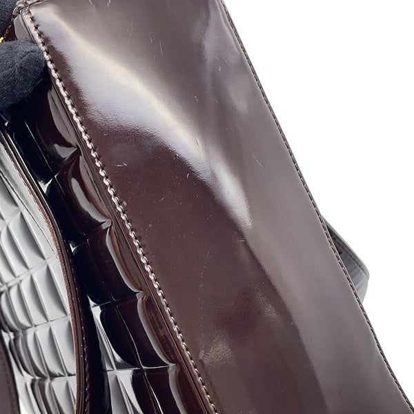 シャネル トートバッグ ココマーク チョコバー パテント CHANEL