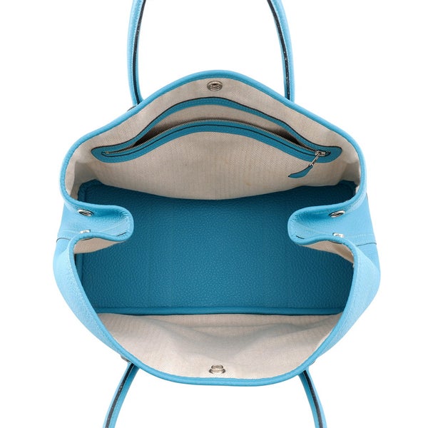 エルメス トートバッグ ガーデンパーティPM コバルト/シルバー金具 ネゴンダ □R刻印 HERMES Garden Party