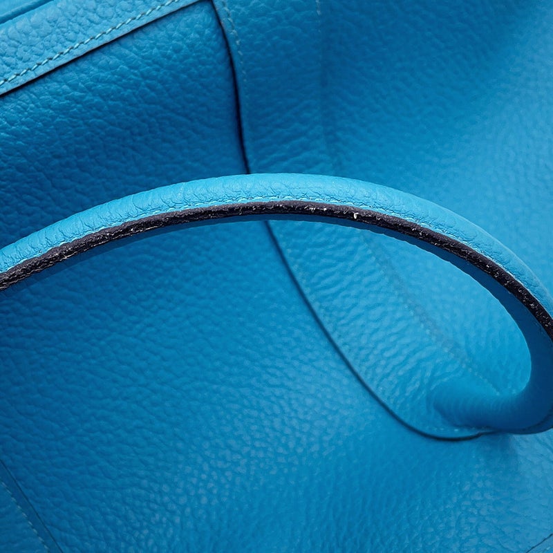エルメス トートバッグ ガーデンパーティPM コバルト/シルバー金具 ネゴンダ □R刻印 HERMES Garden Party