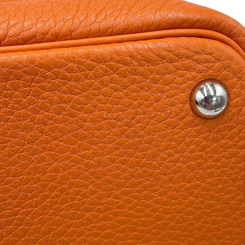 エルメス ハンドバッグ ボリード31 オレンジ/シルバー金具 トリヨンクレマンス □Q刻印 2wayショルダーバッグ