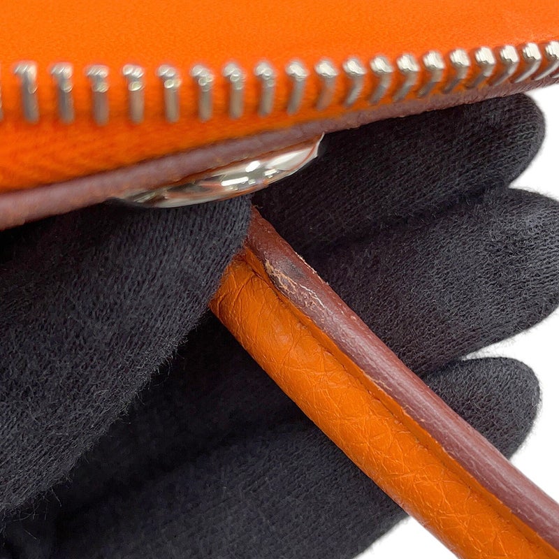 エルメス ハンドバッグ ボリード31 オレンジ/シルバー金具 トリヨンクレマンス □Q刻印 2wayショルダーバッグ