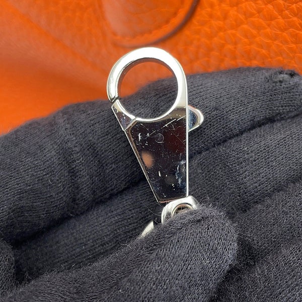 エルメス ハンドバッグ ボリード31 オレンジ/シルバー金具 トリヨンクレマンス □Q刻印 2wayショルダーバッグ