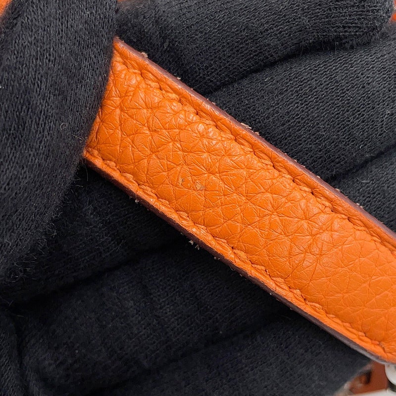 エルメス ハンドバッグ ボリード31 オレンジ/シルバー金具 トリヨンクレマンス □Q刻印 2wayショルダーバッグ