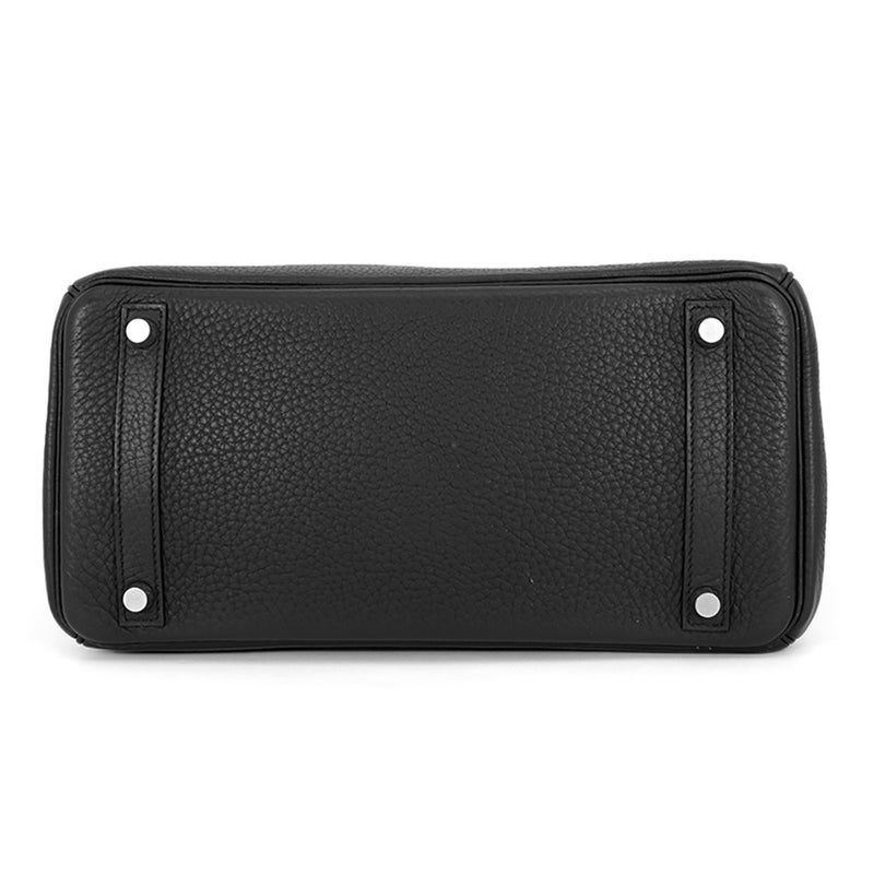 エルメス バーキン30 ブラック/シルバー金具 トリヨンクレマンス □K刻印 HERMES Birkin ハンドバッグ 黒