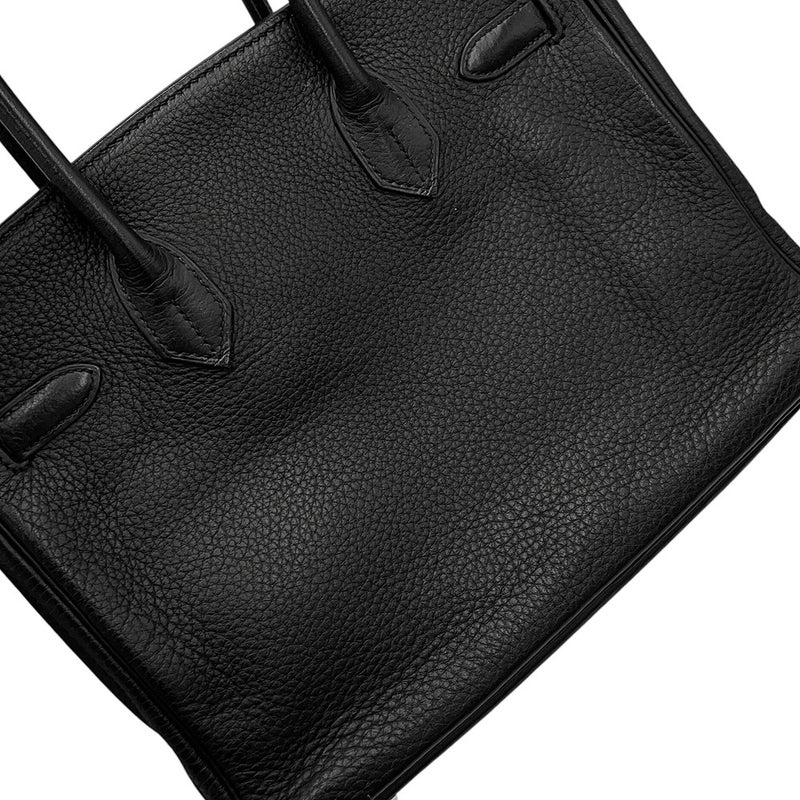 エルメス バーキン30 ブラック/シルバー金具 トリヨンクレマンス □K刻印 HERMES Birkin ハンドバッグ 黒