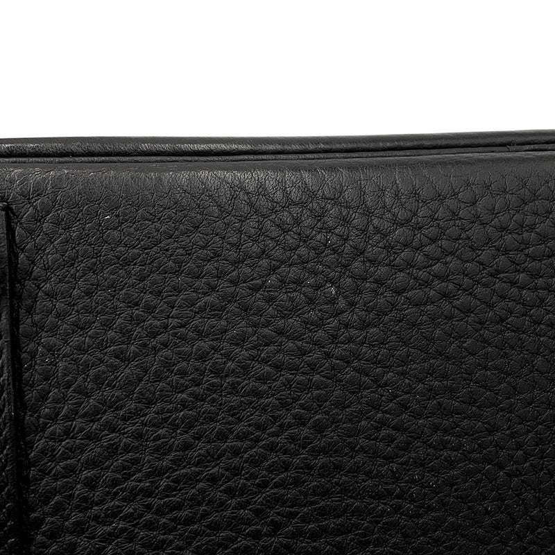エルメス バーキン30 ブラック/シルバー金具 トリヨンクレマンス □K刻印 HERMES Birkin ハンドバッグ 黒
