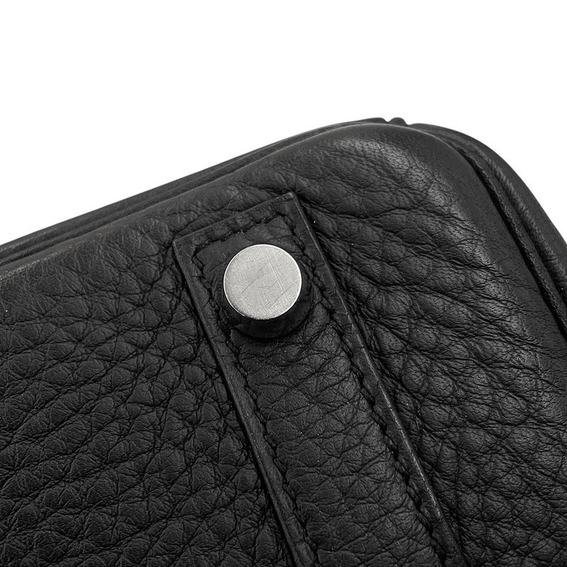 エルメス バーキン30 ブラック/シルバー金具 トリヨンクレマンス □K刻印 HERMES Birkin ハンドバッグ 黒