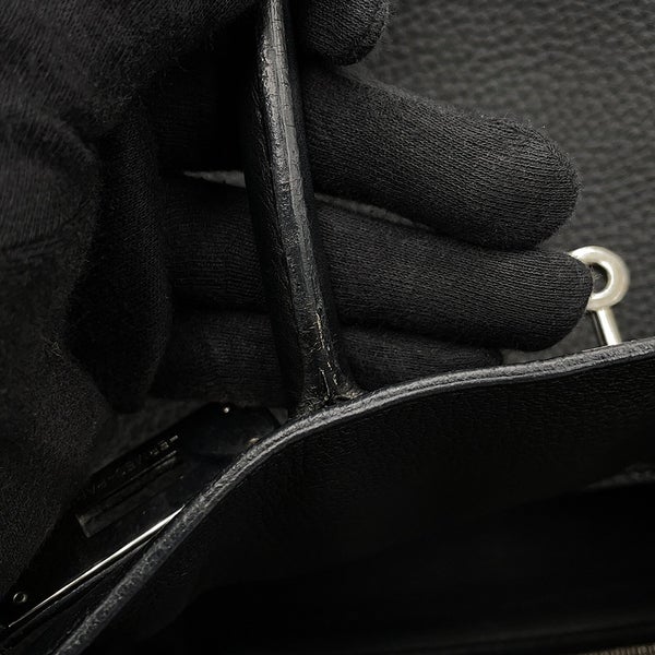 エルメス バーキン30 ブラック/シルバー金具 トリヨンクレマンス □K刻印 HERMES Birkin ハンドバッグ 黒