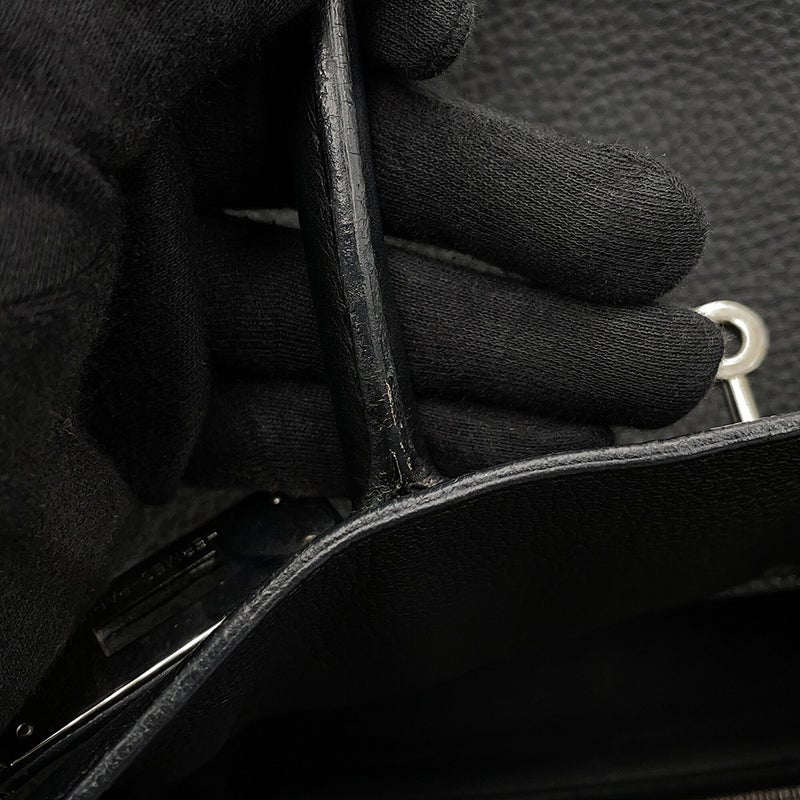 エルメス バーキン30 ブラック/シルバー金具 トリヨンクレマンス □K刻印 HERMES Birkin ハンドバッグ 黒