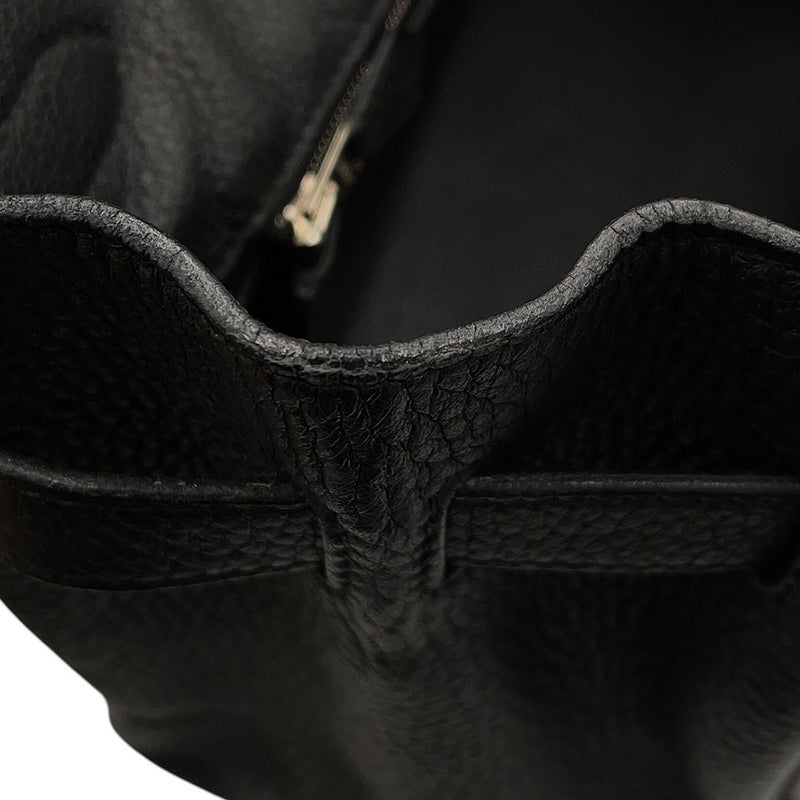 エルメス バーキン30 ブラック/シルバー金具 トリヨンクレマンス □K刻印 HERMES Birkin ハンドバッグ 黒
