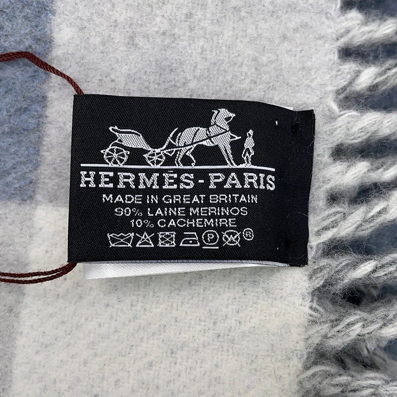 エルメス ブランケット プレード ジャカード ティーグル・アルタイ2 ウール カシミヤ HERMES