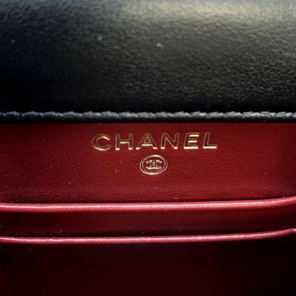 シャネル チェーンショルダーバッグ マトラッセ ココマーク AP2291 CHANEL フォンケース 黒