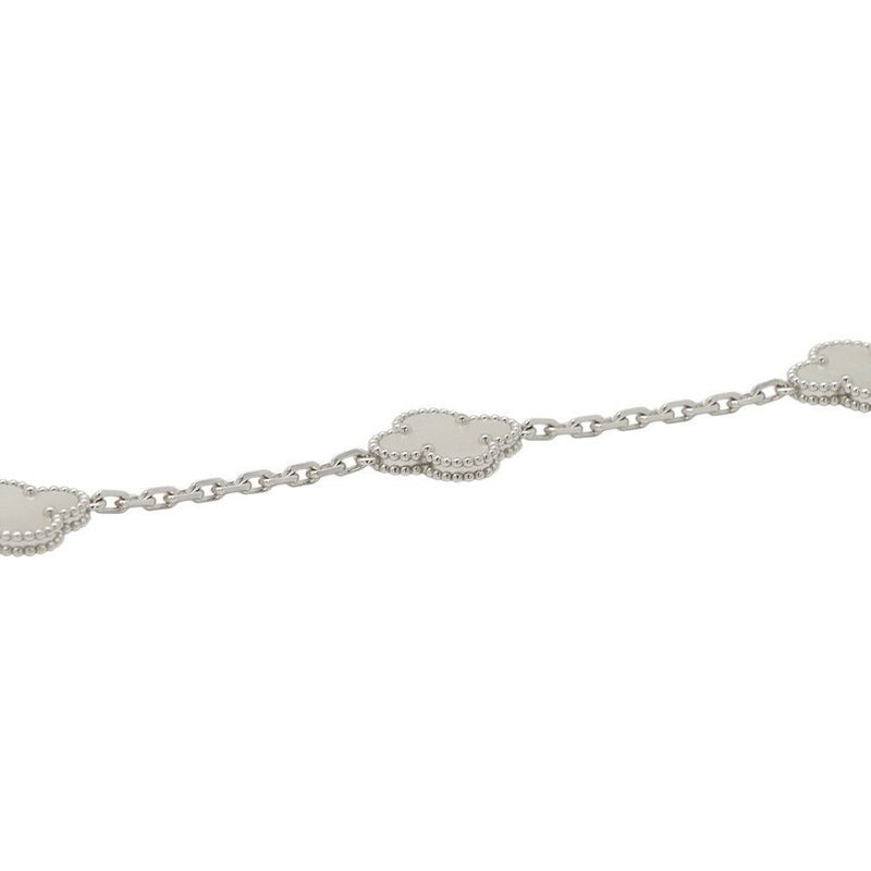 ヴァンクリ ネックレス ヴィンテージ アルハンブラ ロングネックレス 20モチーフ マザーオブパール K18WG VCARF48800