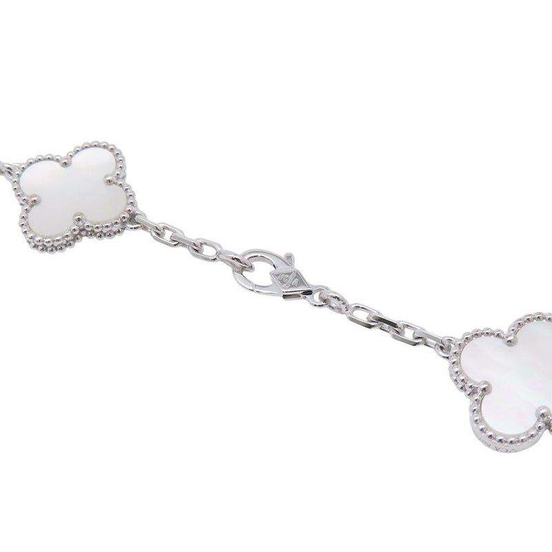 ヴァンクリ ネックレス ヴィンテージ アルハンブラ ロングネックレス 20モチーフ マザーオブパール K18WG VCARF48800