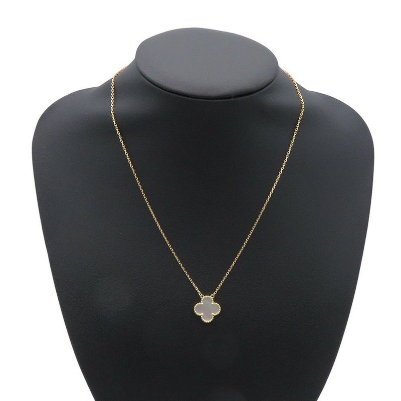 ヴァンクリーフ&アーペル ネックレス ヴィンテージ アルハンブラ ペンダント マザーオブパール K18YGイエローゴールド VCARA45900