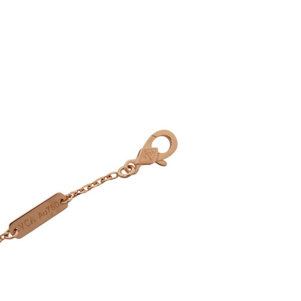 ヴァンクリ ネックレス ヴィンテージアルハンブラ シルバーオブシディアン ダイヤ1P 約0.04ct K18PG VCARP9T00