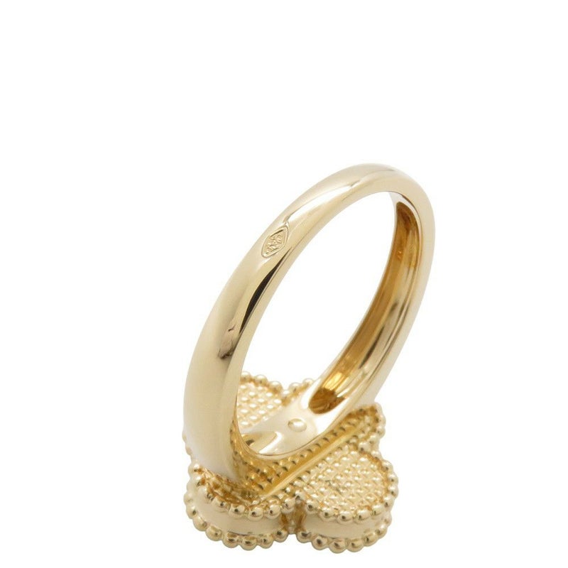 ヴァンクリーフ&アーペル リング ヴィンテージ アルハンブラ リング マラカイト ダイヤ 1P 0.05ct K18YG サイズ51 VCARO3QM00