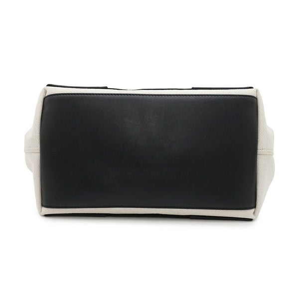 バレンシアガ トートバッグ ネイビーカバス S ポーチ付 339933 BALENCIAGA スモール バッグ カバ 白 黒