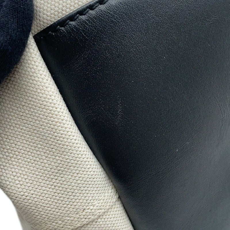 バレンシアガ トートバッグ ネイビーカバス S ポーチ付 339933 BALENCIAGA スモール バッグ カバ 白 黒