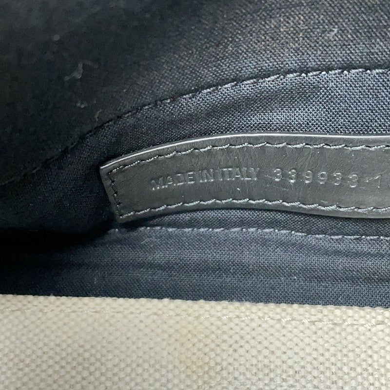 バレンシアガ トートバッグ ネイビーカバス S ポーチ付 339933 BALENCIAGA スモール バッグ カバ 白 黒