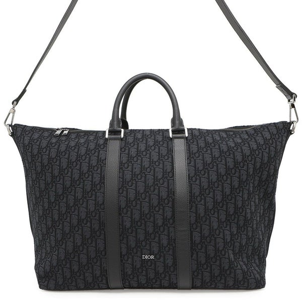 クリスチャン・ディオール ボストンバッグ オブリーク ウィークエンダー 1ESDU134YKY 2wayショルダーバッグ 黒 トロッター