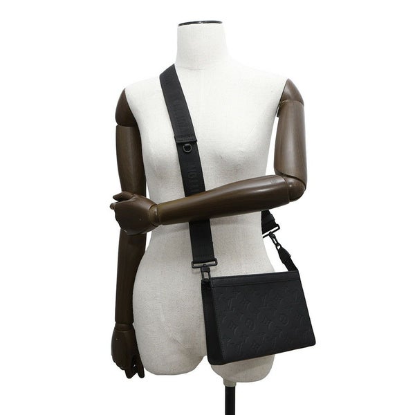 ルイヴィトン ショルダーバッグ モノグラム・シャドウ ガストン・ウェアラブル ウォレット M81115 黒 ブラック