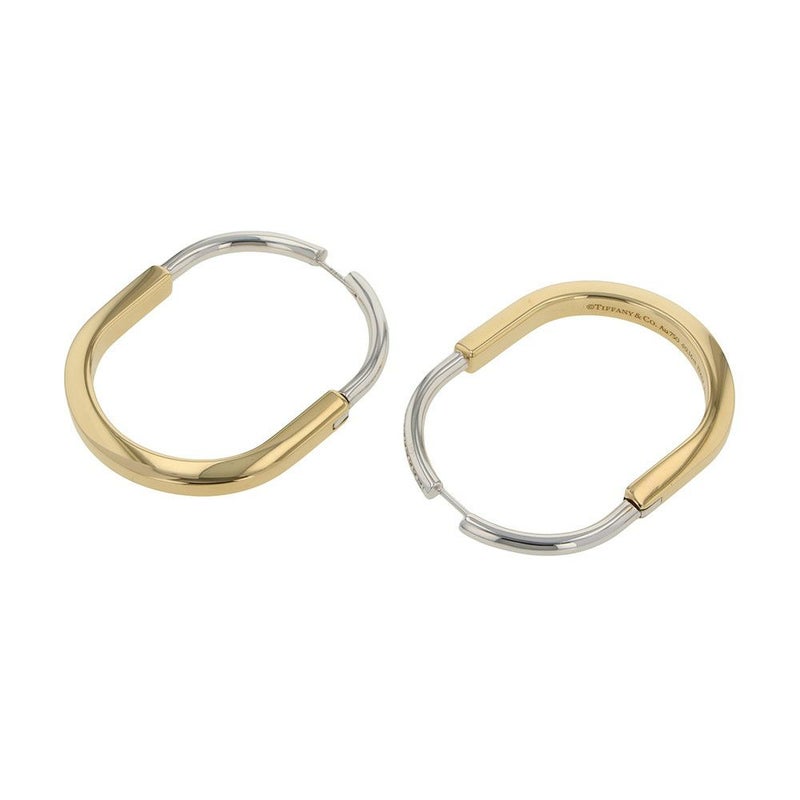 ティファニー ピアス ロック ピアス エクストララージ ダイヤモンド 計0.32ct K18YG/K18WG Tiffany&Co. ジュエリー