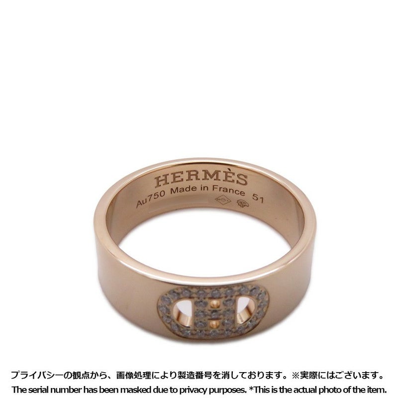 エルメス リング Hダンクル PM ダイヤモンド 27P 0.07ct K18PGピンクゴールド リングサイズ51 HERMES 指輪